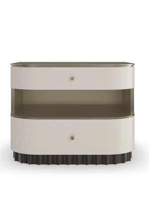   Cream Fluted Nightstand | Oroa.com