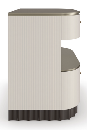   Cream Fluted Nightstand | Oroa.com