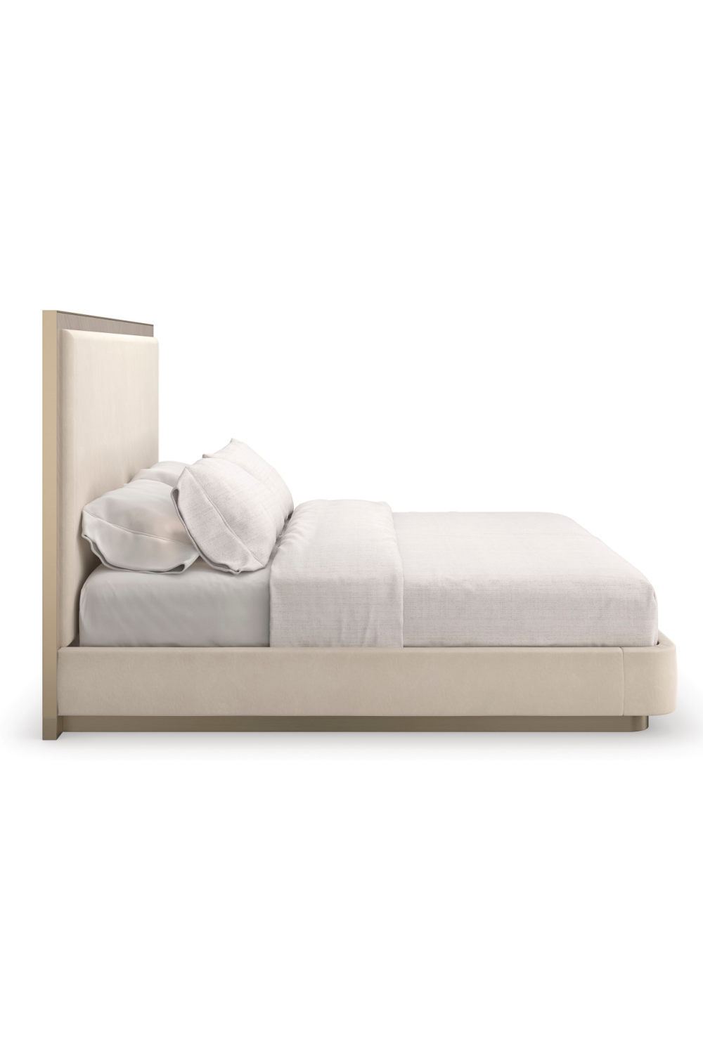   Cream Modern Minimalist Bed | Oroa.com