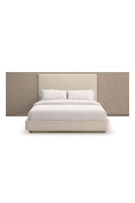   Wing Panelled Cream Bed | Oroa.com