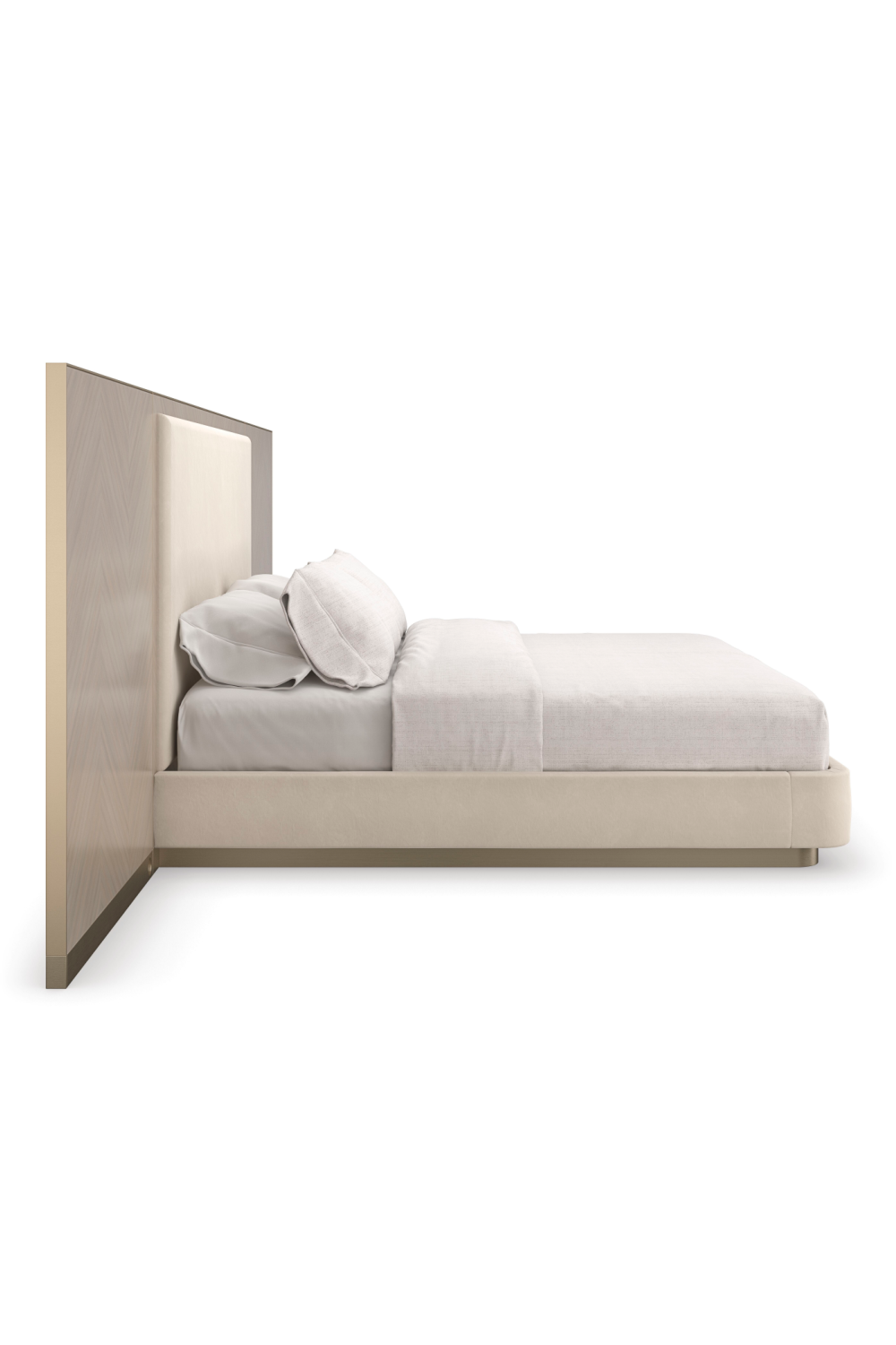   Wing Panelled Cream Bed | Oroa.com