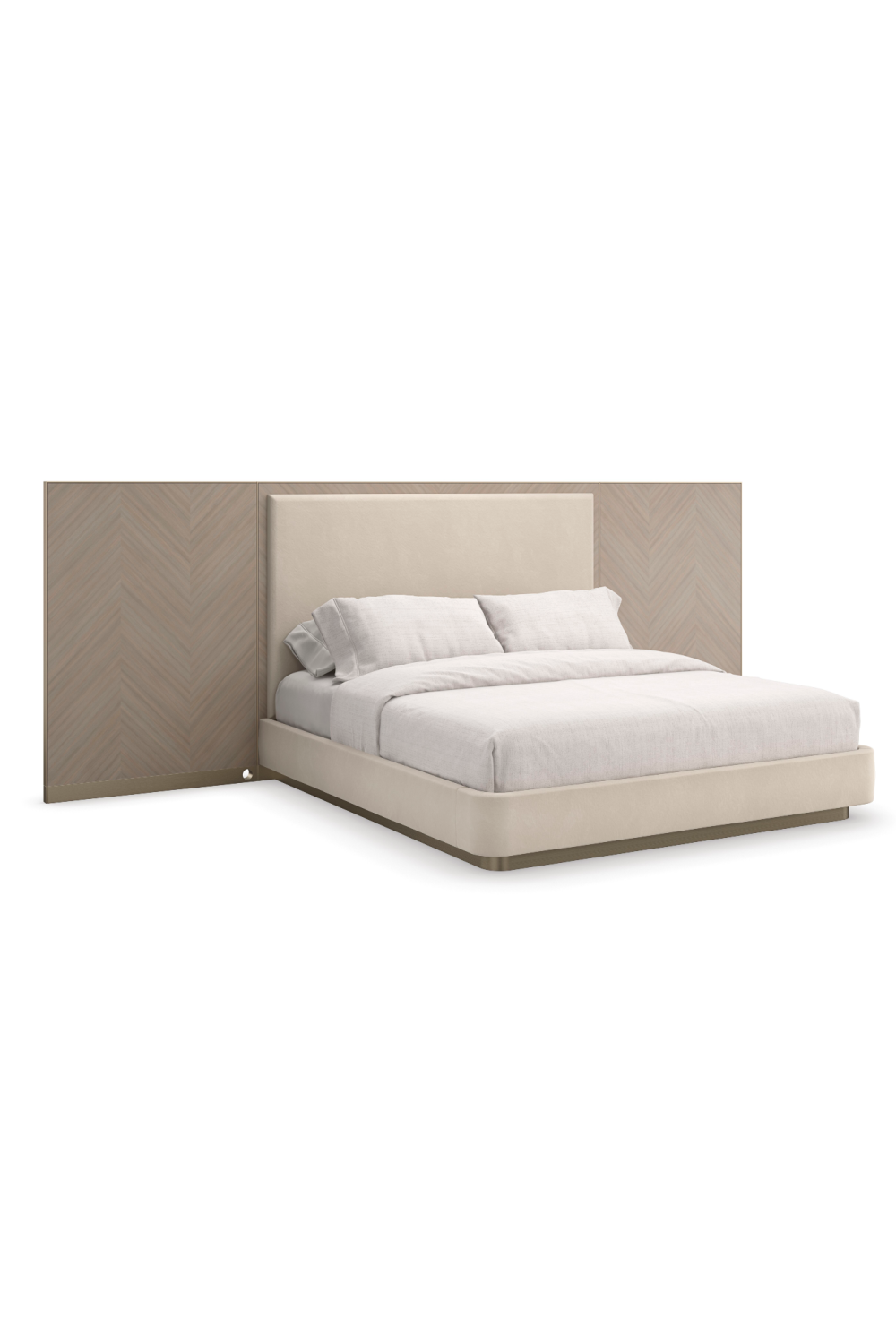   Wing Panelled Cream Bed | Oroa.com
