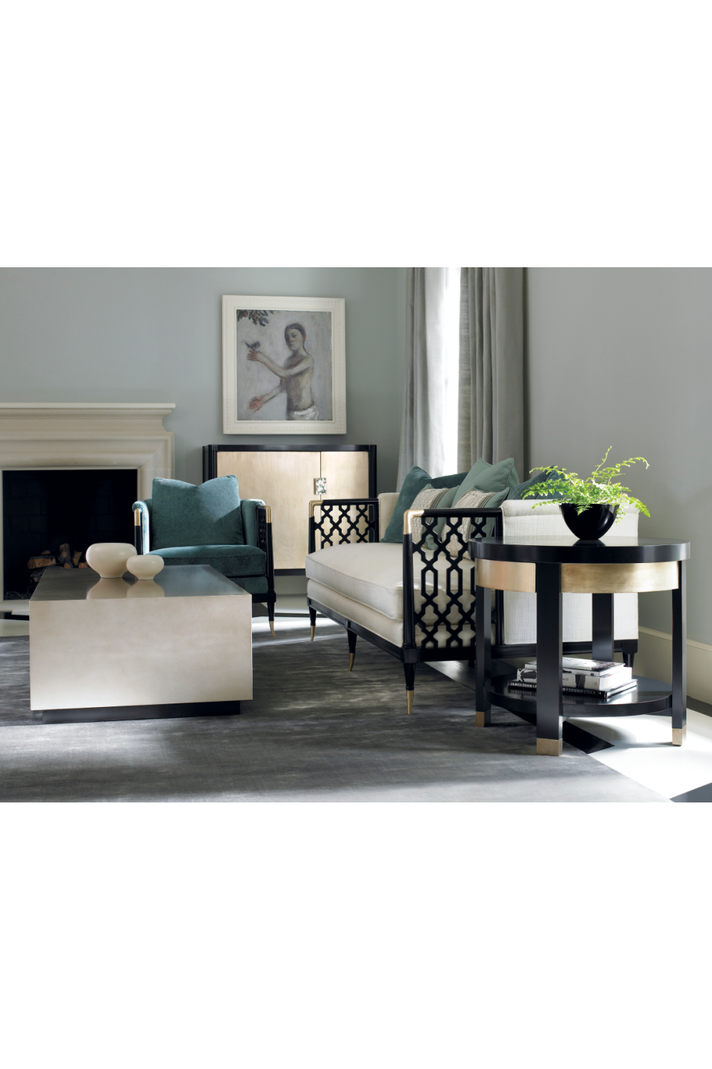   Rectangular Taupe Coffee Table | Oroa.com