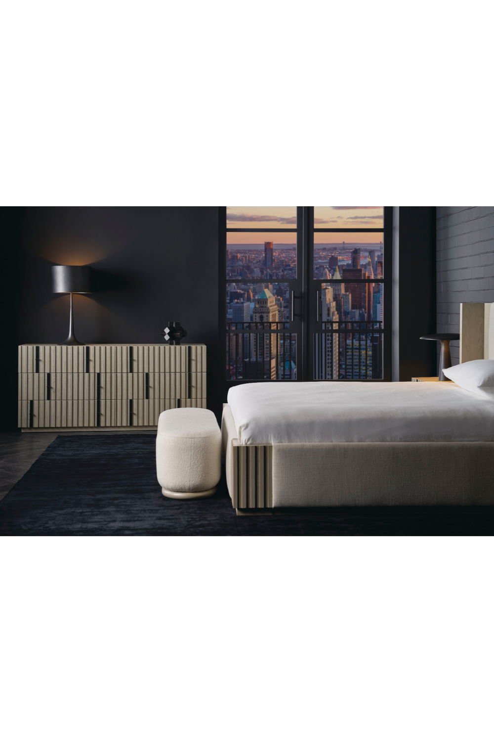   Taupe Linen Bed | Oroa.com