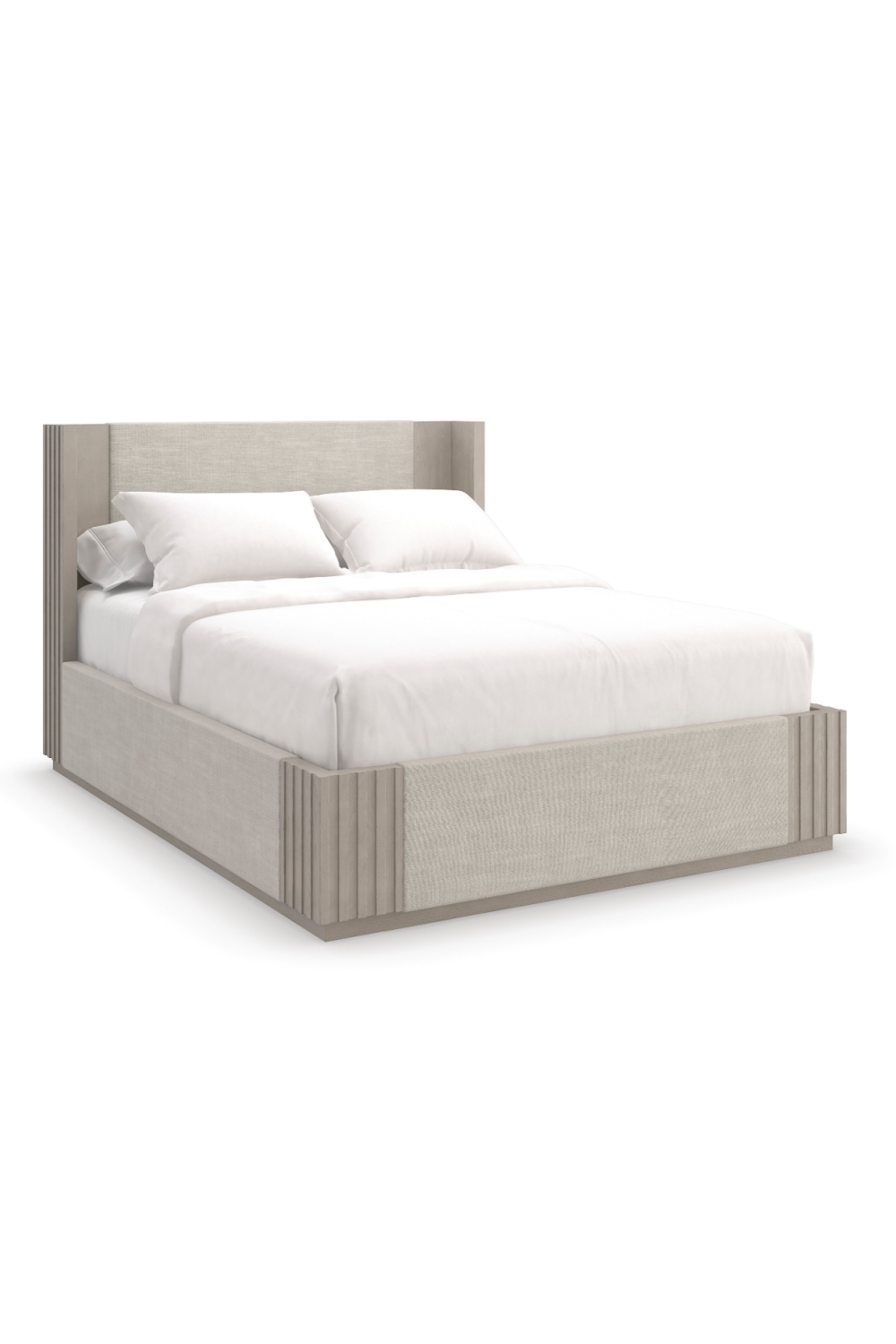   Taupe Linen Bed | Oroa.com