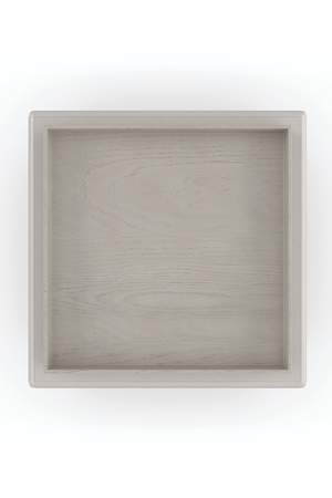   Taupe Leather Side Table | Oroa.com