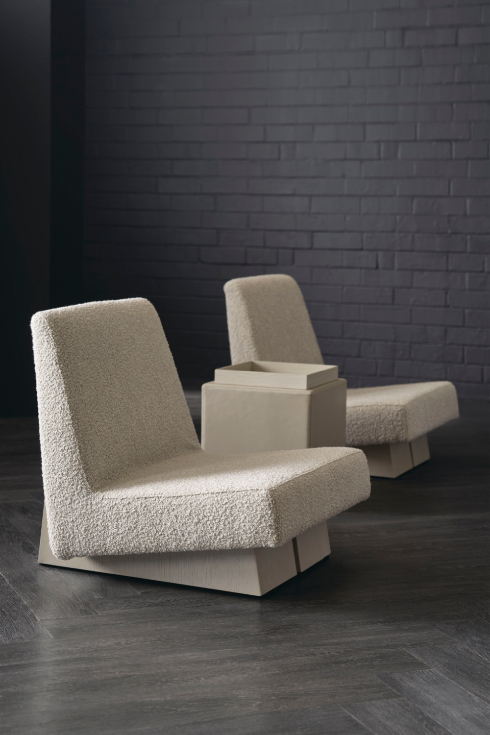   Gray Bouclé Modern Accent Chair | Oroa.com