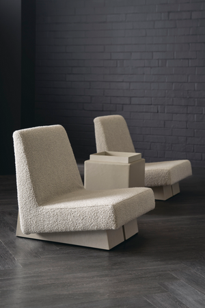   Gray Bouclé Modern Accent Chair | Oroa.com