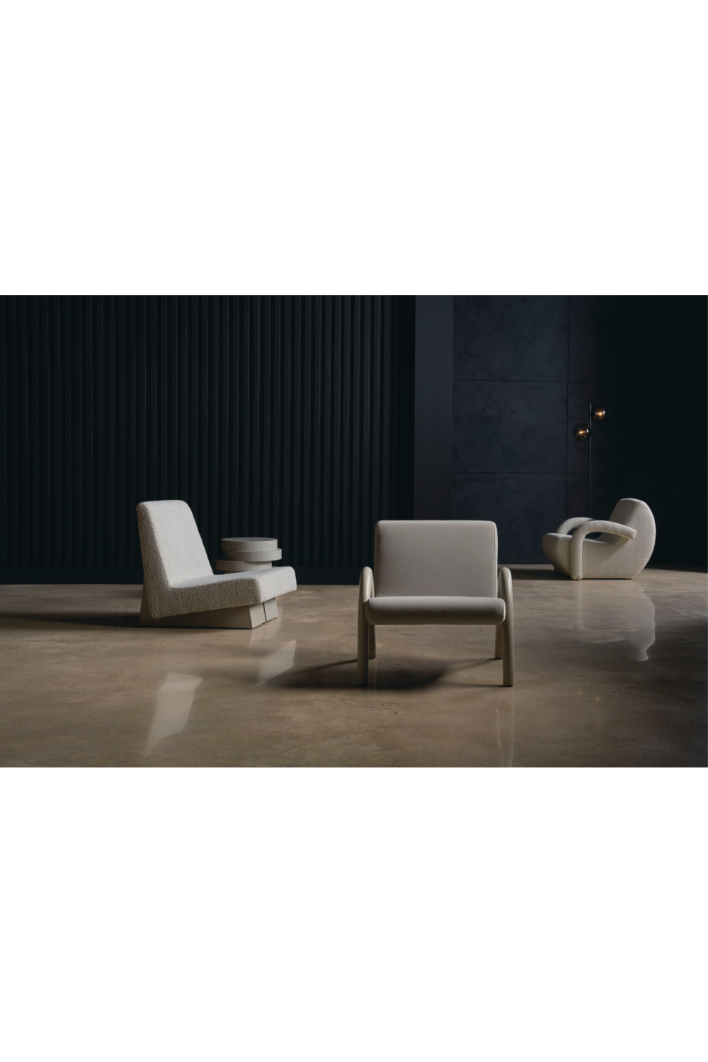   Gray Bouclé Modern Accent Chair | Oroa.com