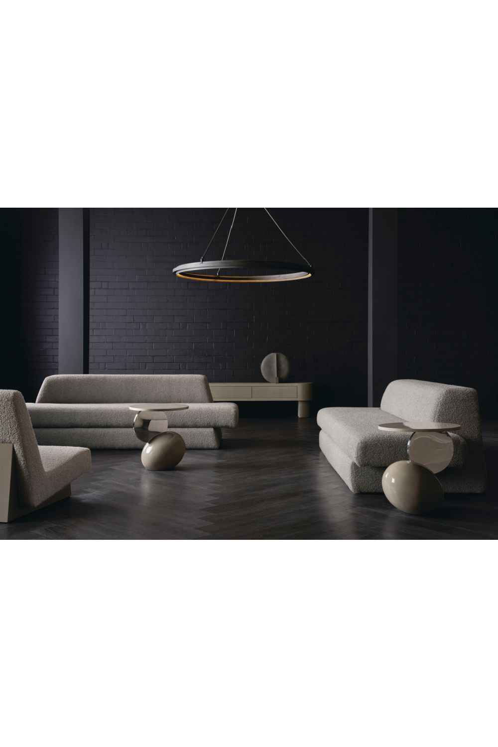   Gray Bouclé Modern Accent Chair | Oroa.com