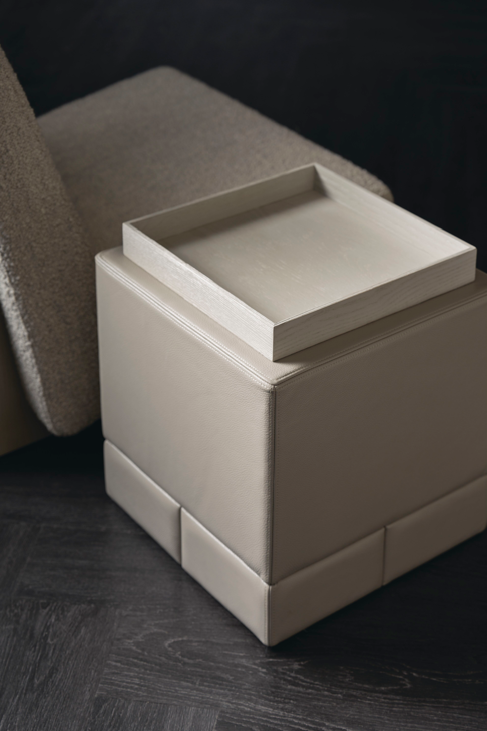   Gray Bouclé Modern Accent Chair | Oroa.com