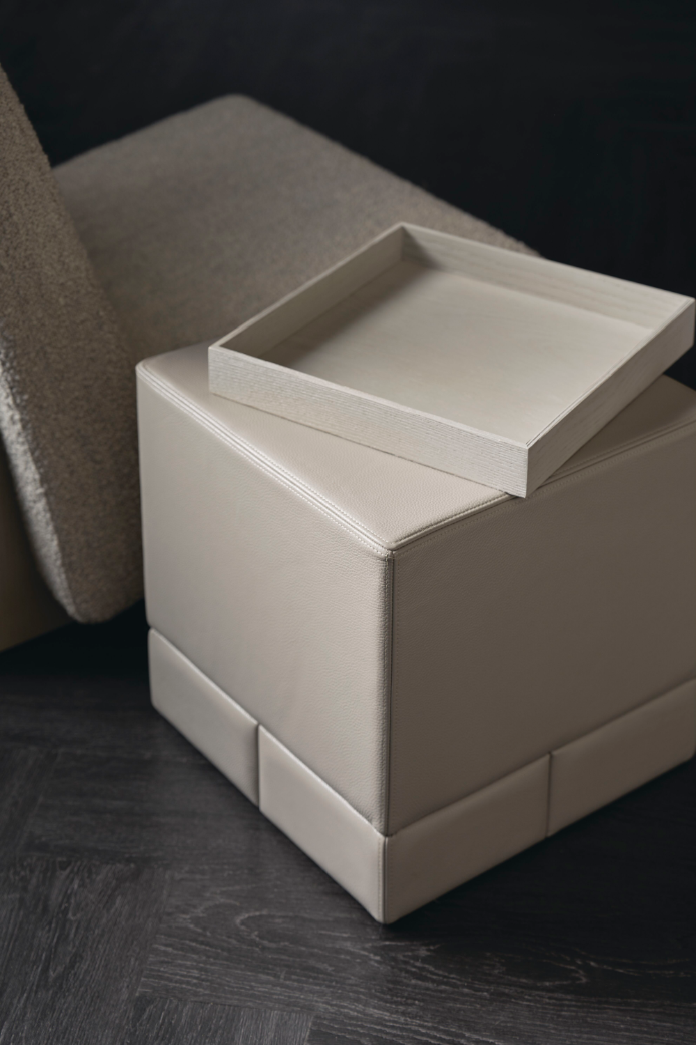   Gray Bouclé Modern Accent Chair | Oroa.com