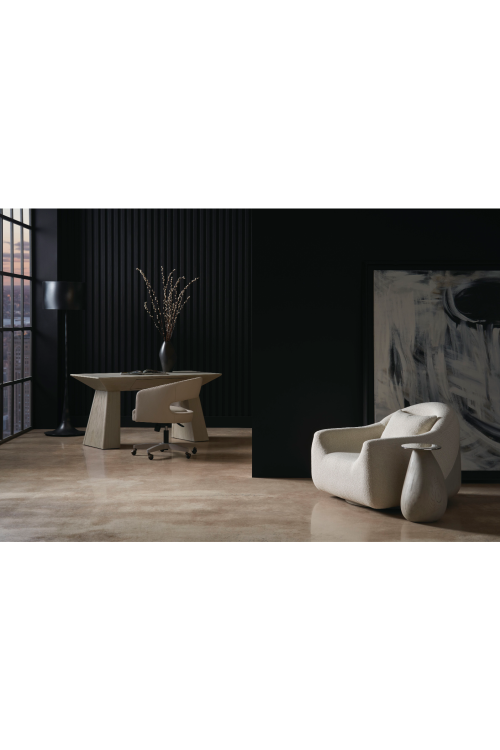   Bouclé Modern Swivel Chair | Oroa.com