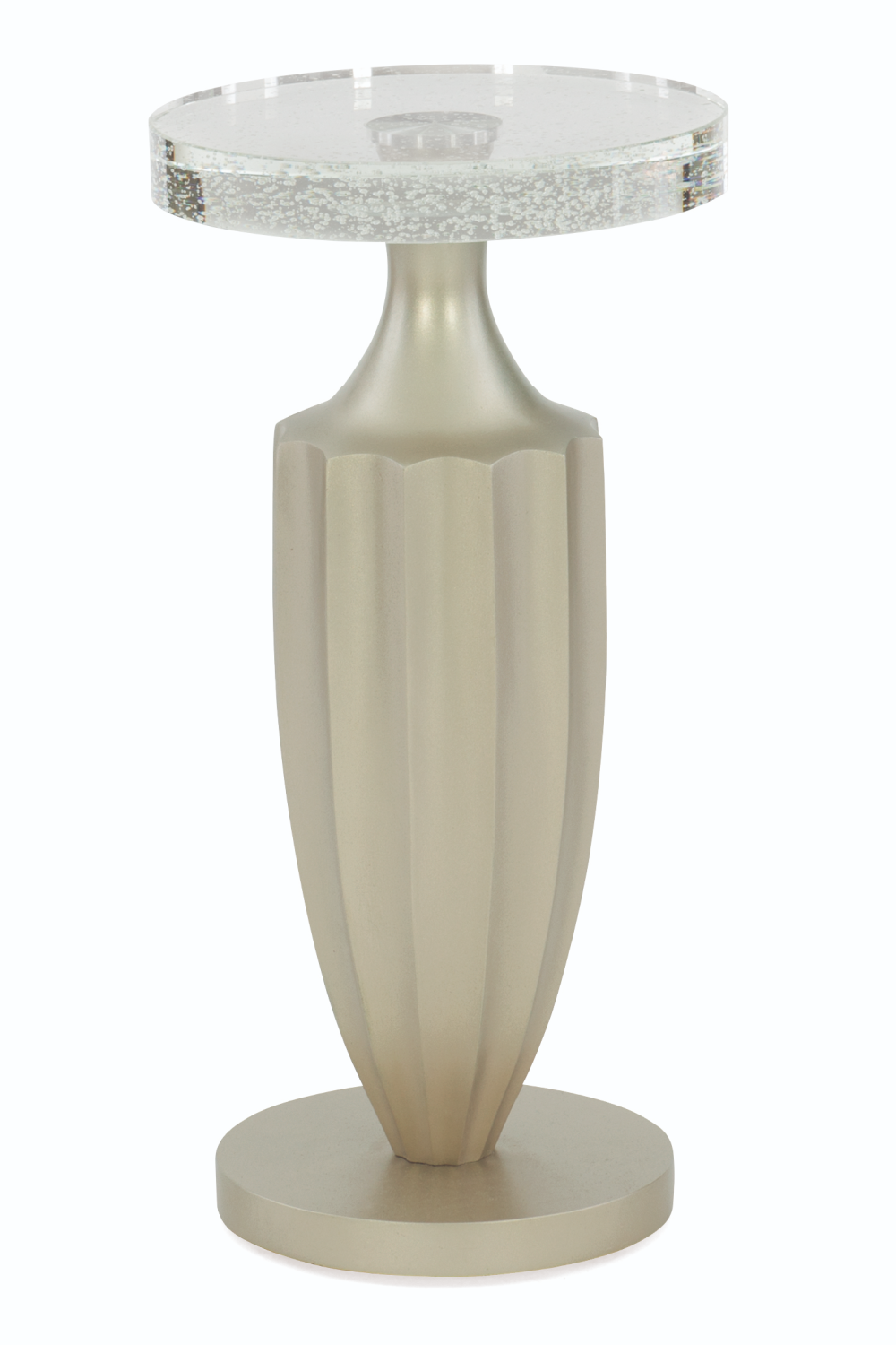   Taupe Fluted Accent Table | Oroa.com