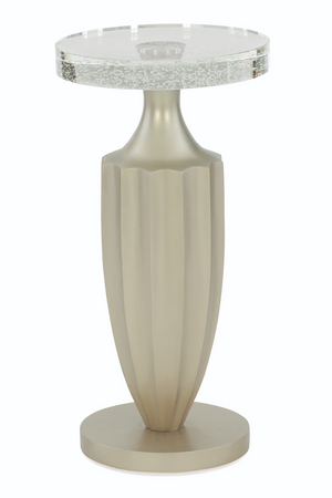   Taupe Fluted Accent Table | Oroa.com
