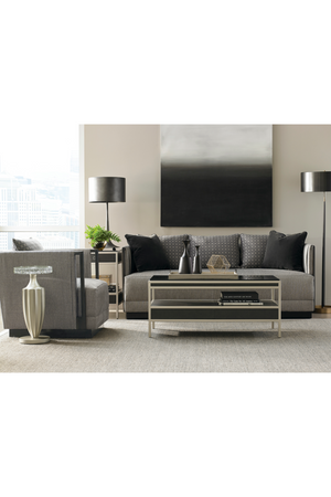   Taupe Fluted Accent Table | Oroa.com