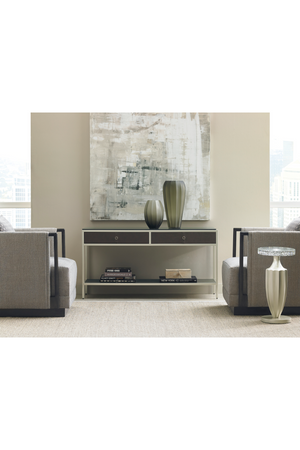   Taupe Fluted Accent Table | Oroa.com