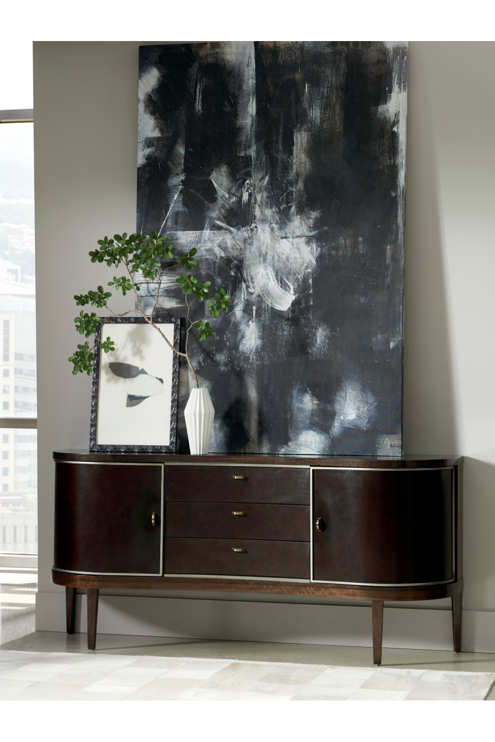   Dark Curved Sideboard | Oroa.com