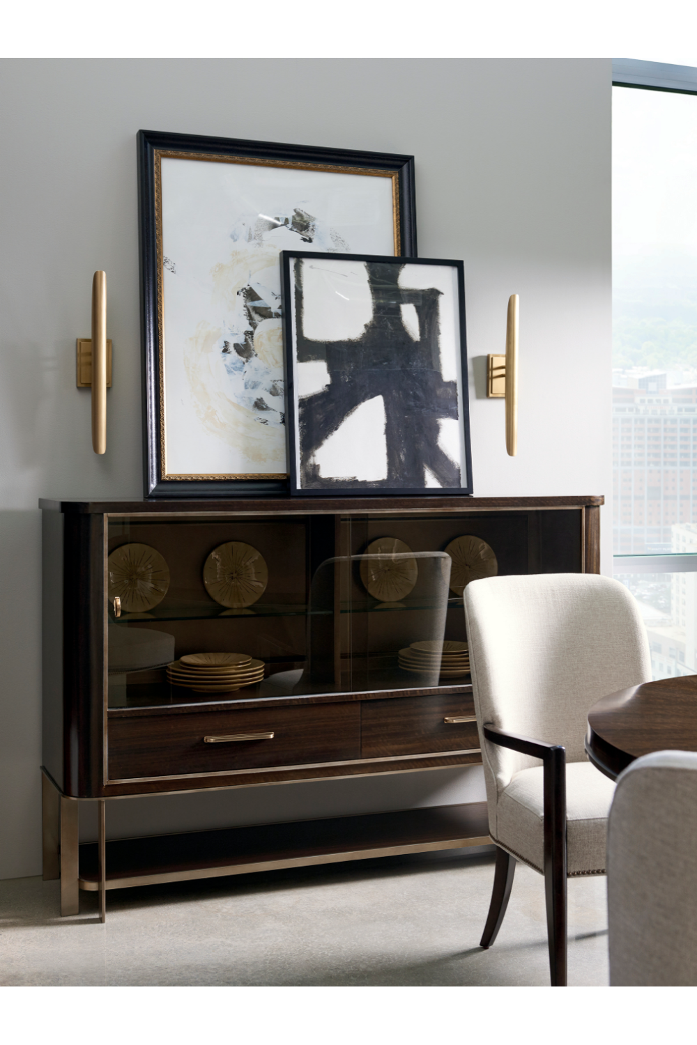   Neutral-Toned Dining Armchair (2) | Oroa.com