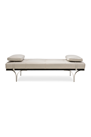   Taupe Leather Daybed | Oroa.com