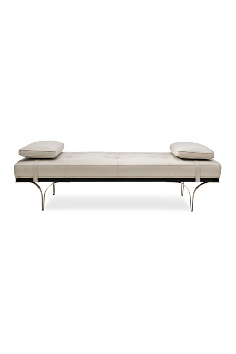   Taupe Leather Daybed | Oroa.com