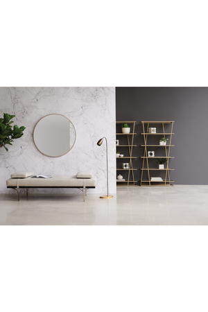   Taupe Leather Daybed | Oroa.com
