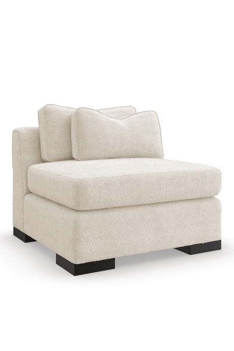   Cream Modern Armless Chair | Oroa.com