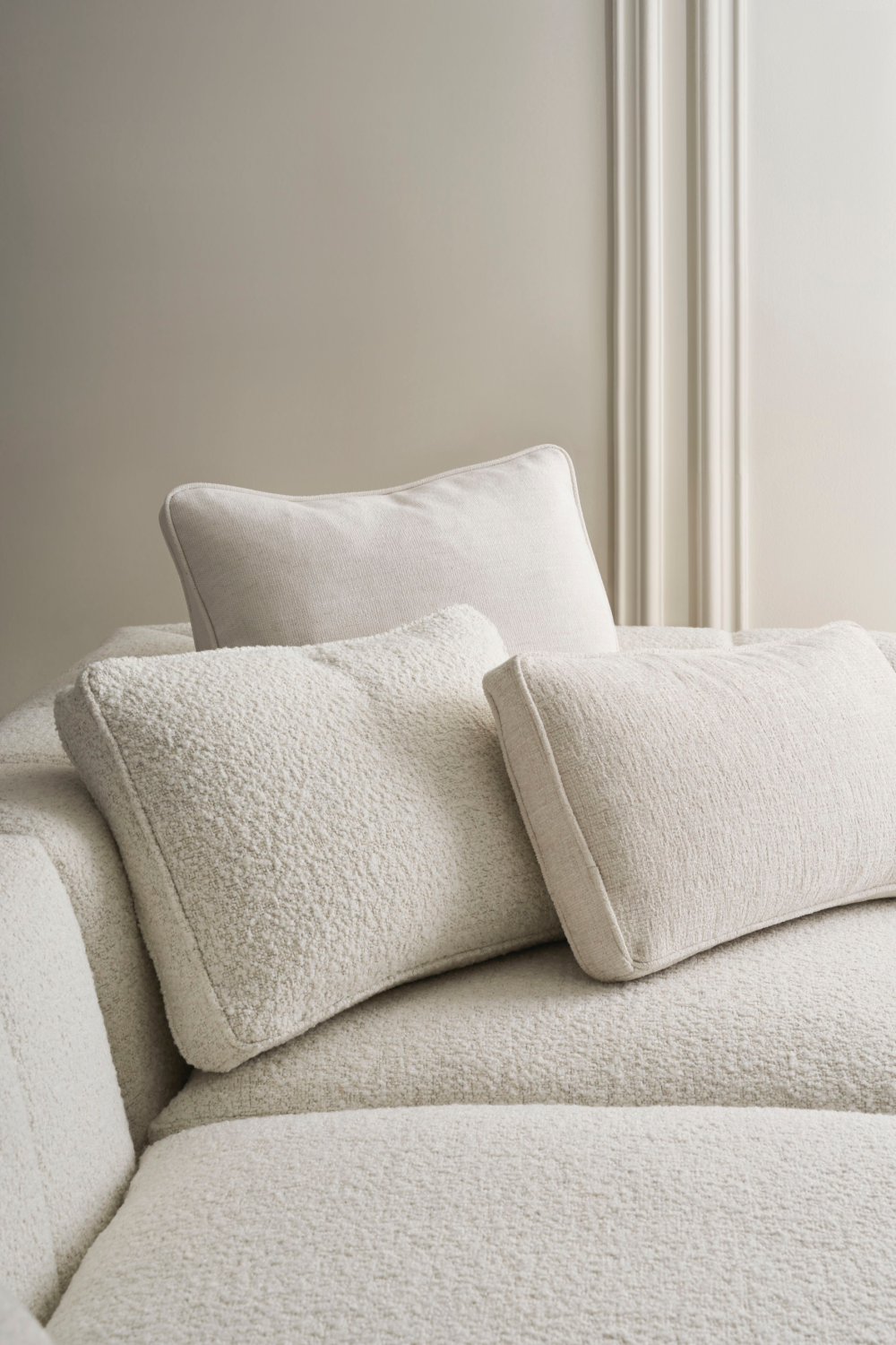   Cream Modern Armless Chair | Oroa.com