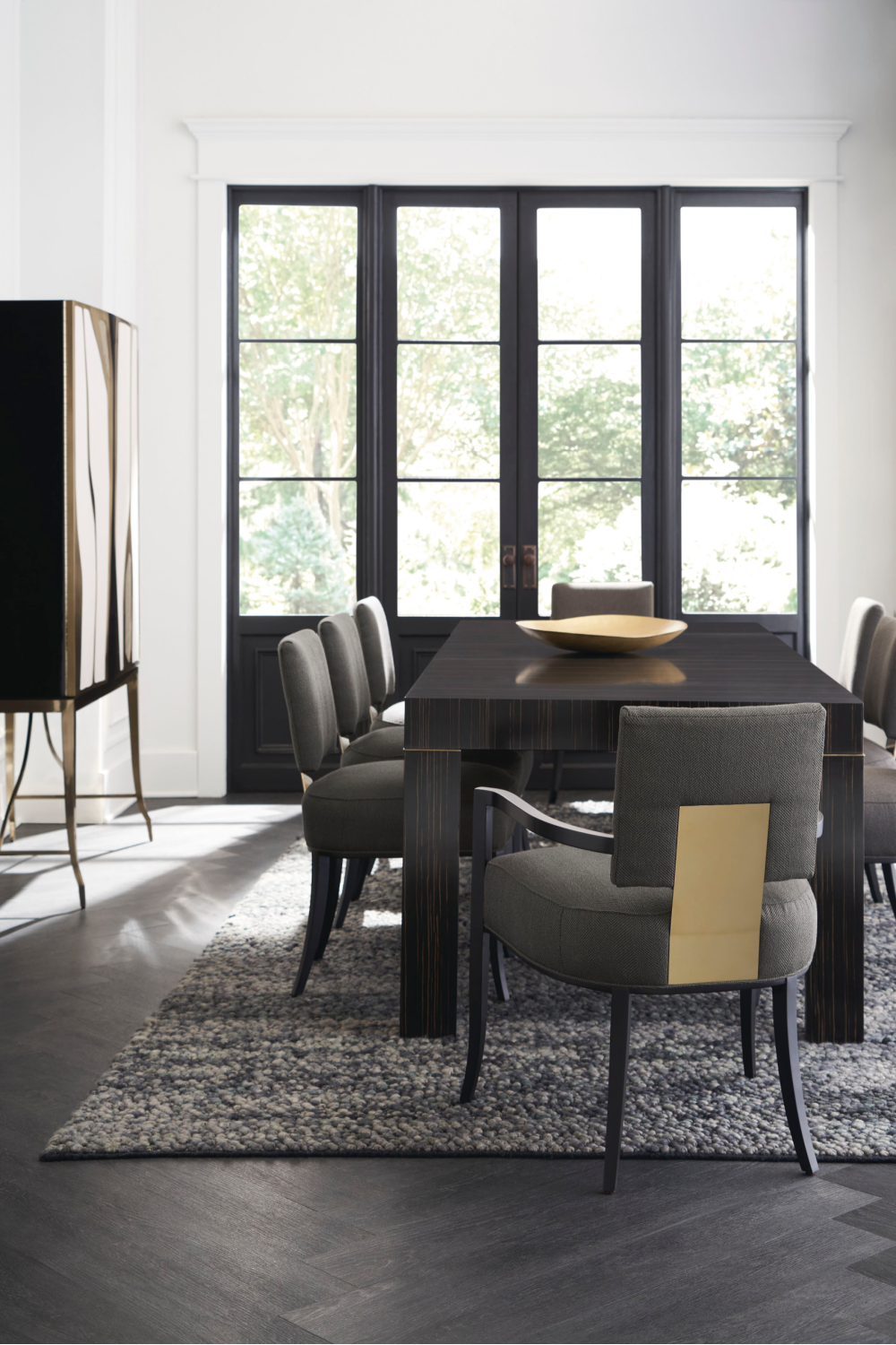   Striated Wood Extendable Dining Table | Oroa.com
