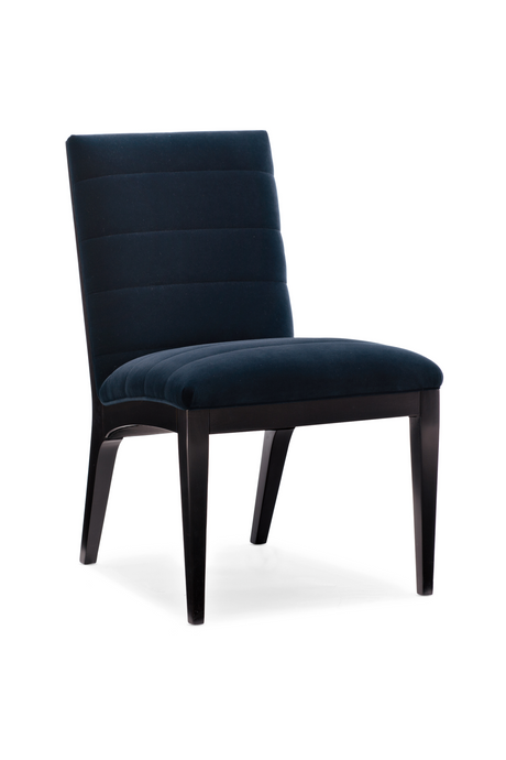   Blue Channeled Side Chair Set (2) | Oroa.com