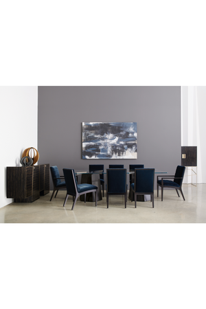   Blue Channeled Side Chair Set (2) | Oroa.com