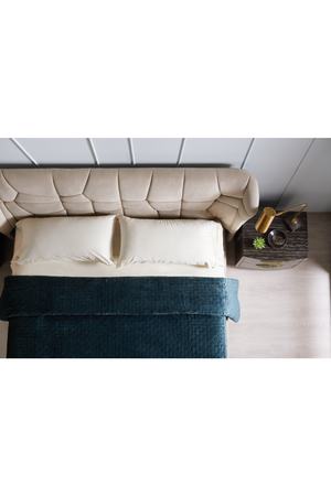   Beige Modern Upholstered California King Bed | Oroa.com