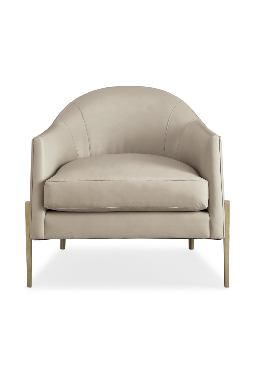   Taupe Leather Lounge Chair | Oroa.com