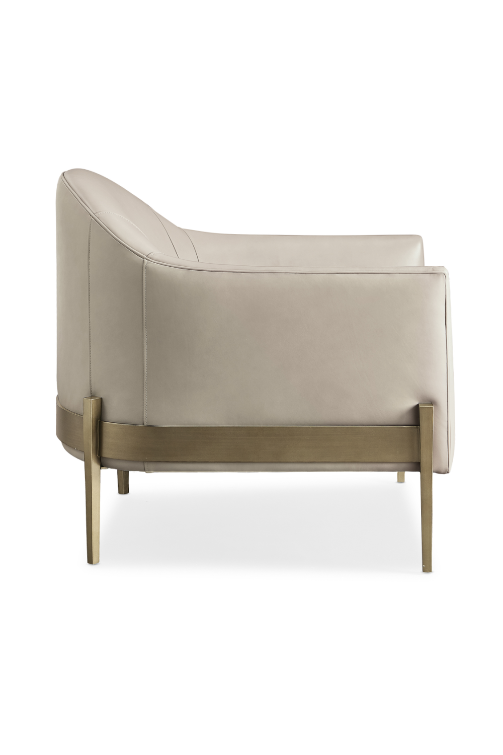   Taupe Leather Lounge Chair | Oroa.com