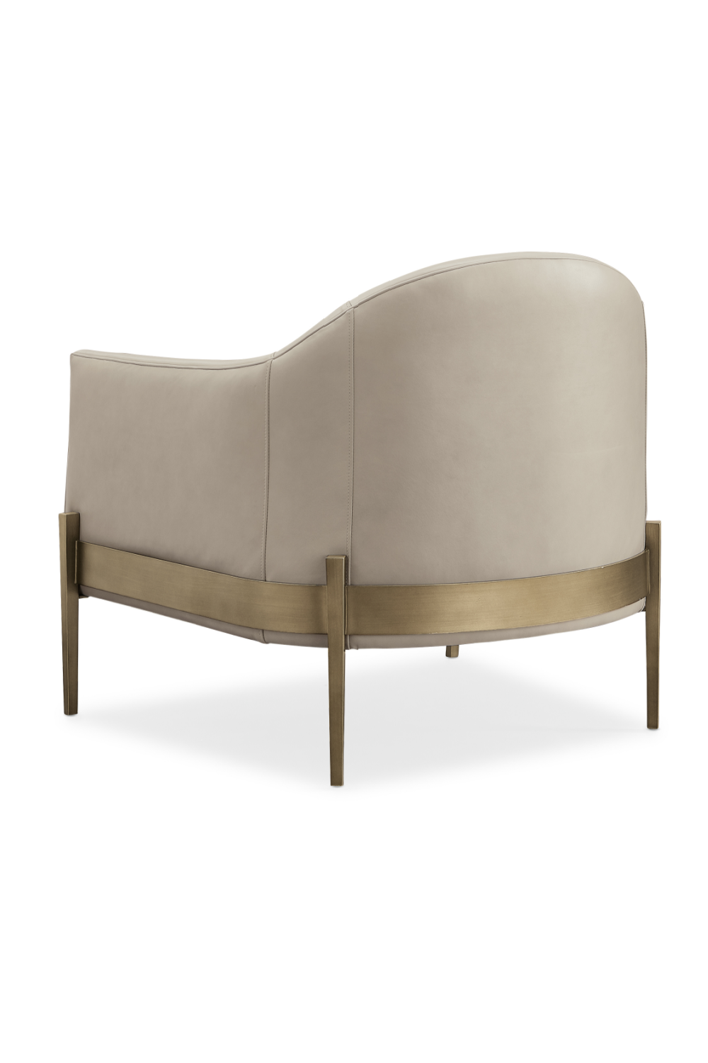   Taupe Leather Lounge Chair | Oroa.com