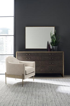   Taupe Leather Lounge Chair | Oroa.com