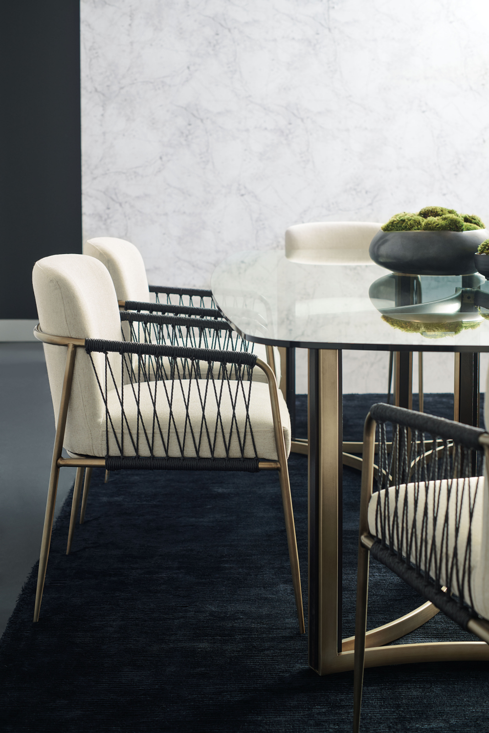   Black Cord Detail Dining Armchair | Oroa.com