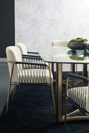   Black Cord Detail Dining Armchair | Oroa.com