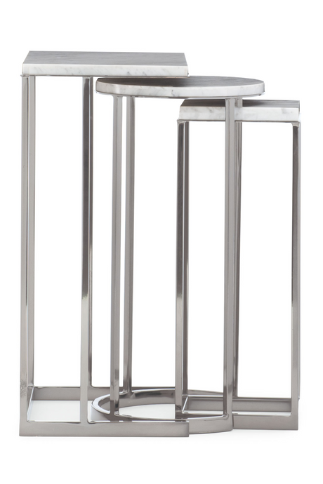   Plated Nickel Nesting End Table (3) | Oroa.com