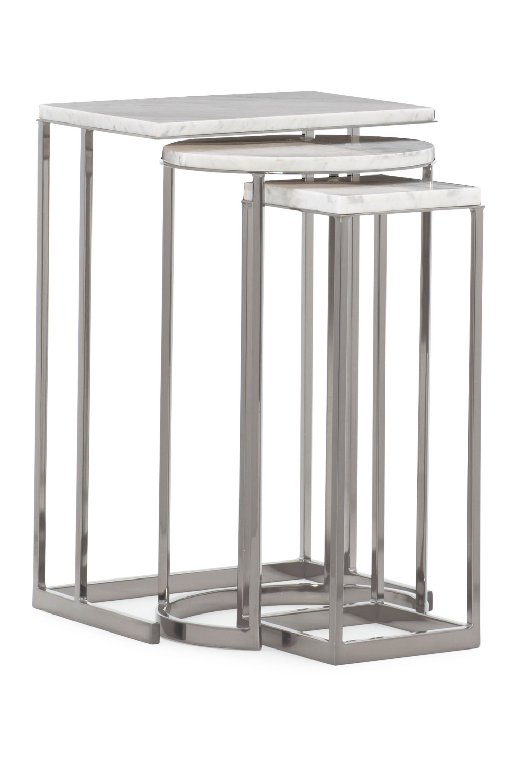   Plated Nickel Nesting End Table (3) | Oroa.com