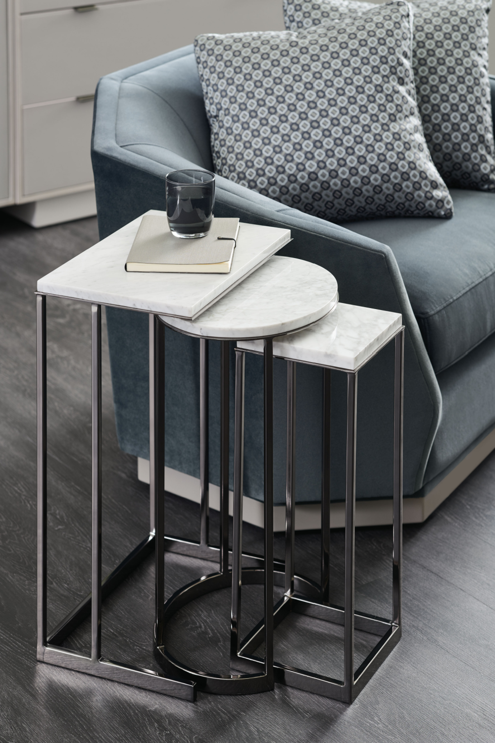   Plated Nickel Nesting End Table (3) | Oroa.com
