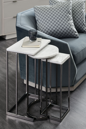   Plated Nickel Nesting End Table (3) | Oroa.com