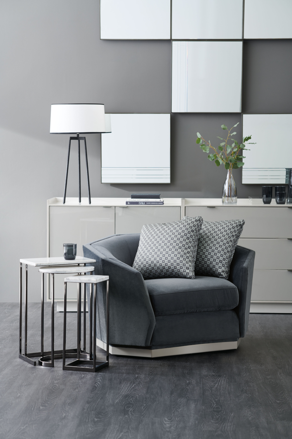   Plated Nickel Nesting End Table (3) | Oroa.com