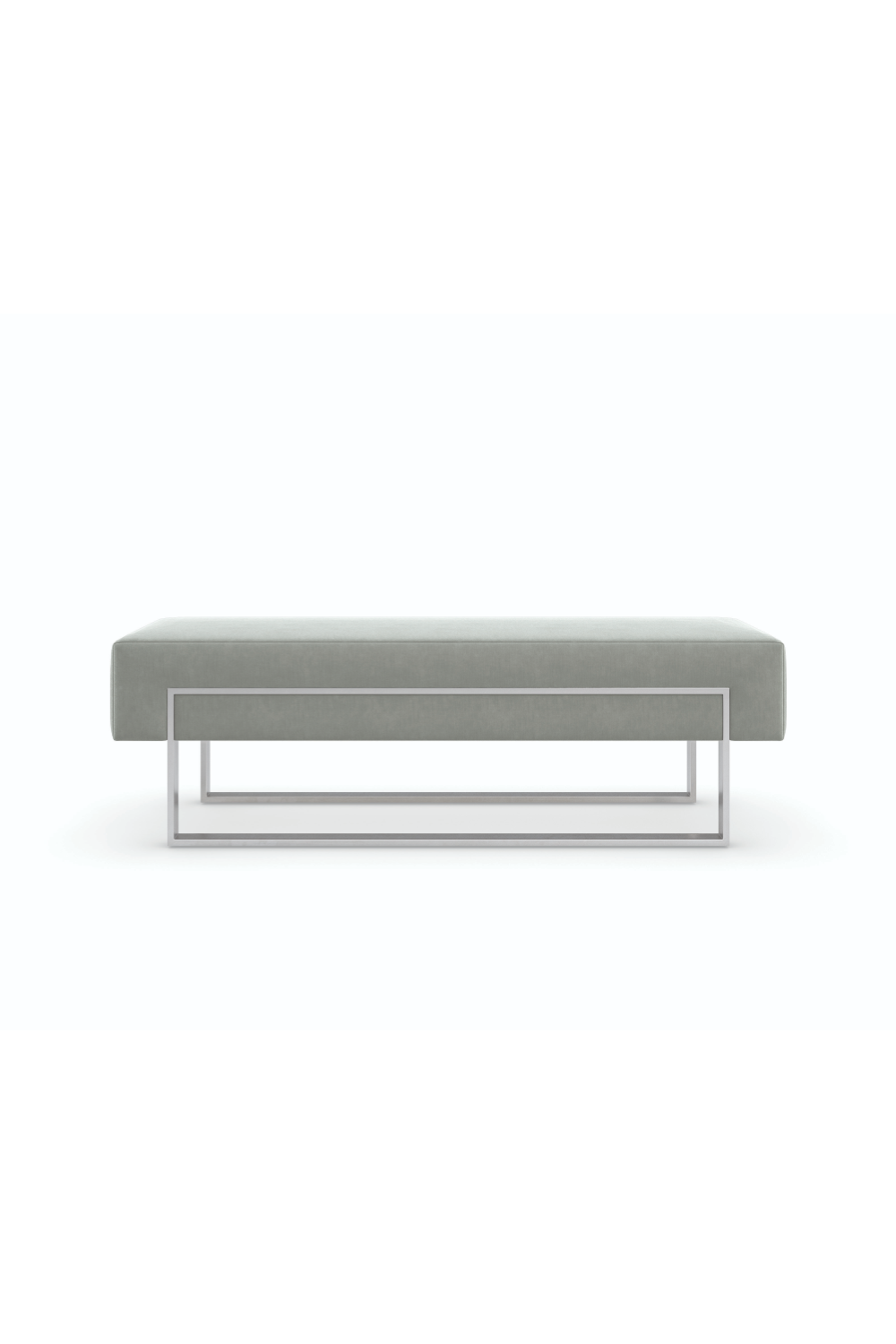   Gray Velvet Modern Bench | Oroa.com