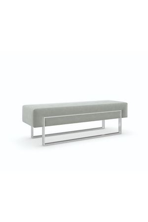   Gray Velvet Modern Bench | Oroa.com