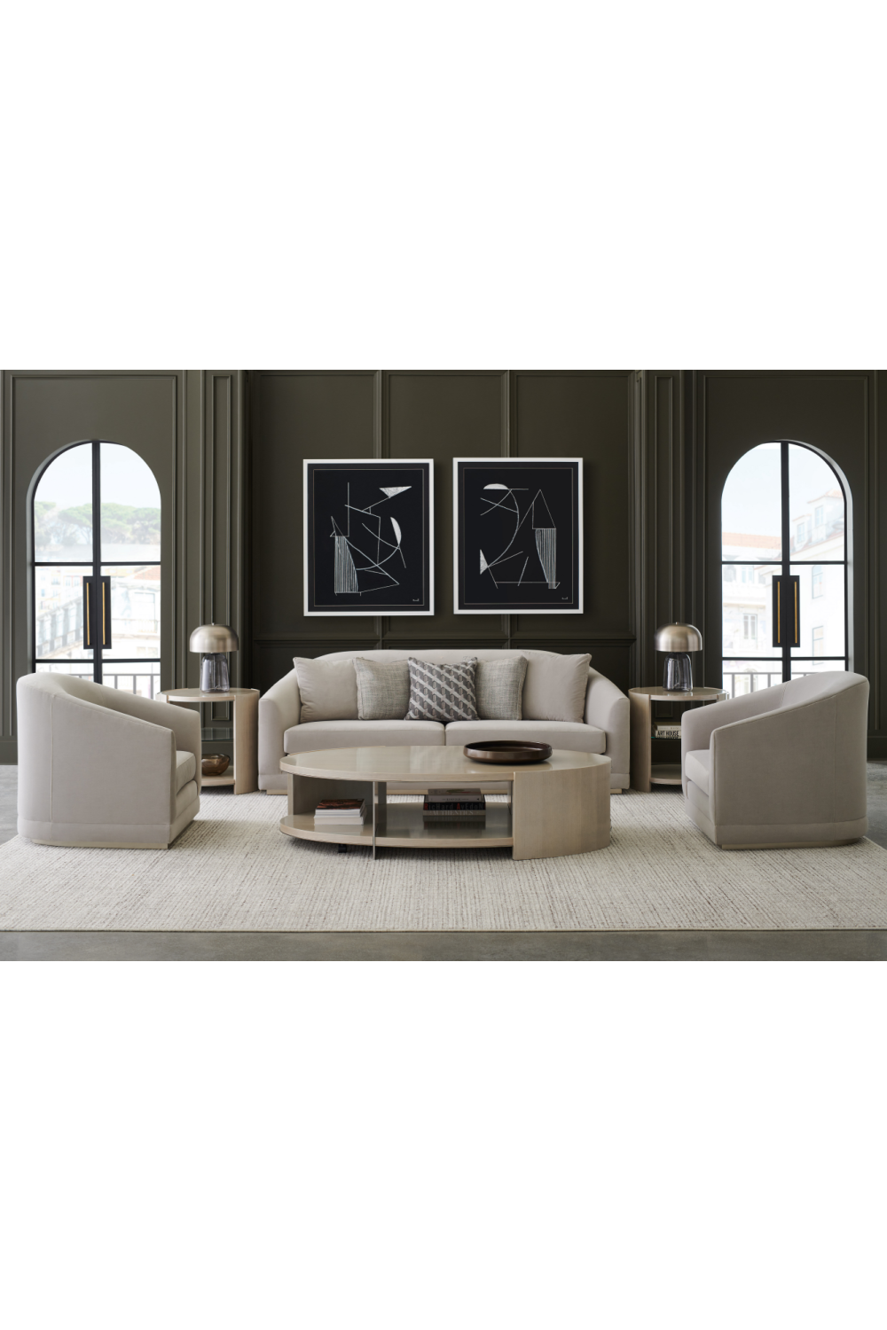   Round Shelved End Table | Oroa.com