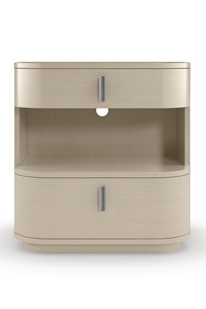   Cream Modern Open Nightstand | Oroa.com
