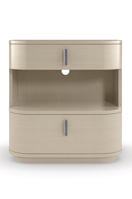   Cream Modern Open Nightstand | Oroa.com