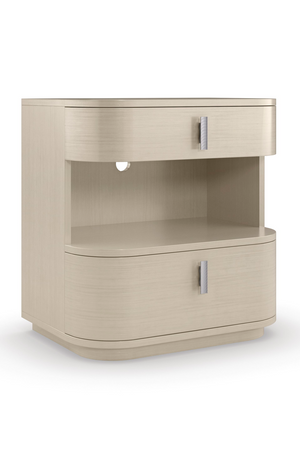   Cream Modern Open Nightstand | Oroa.com