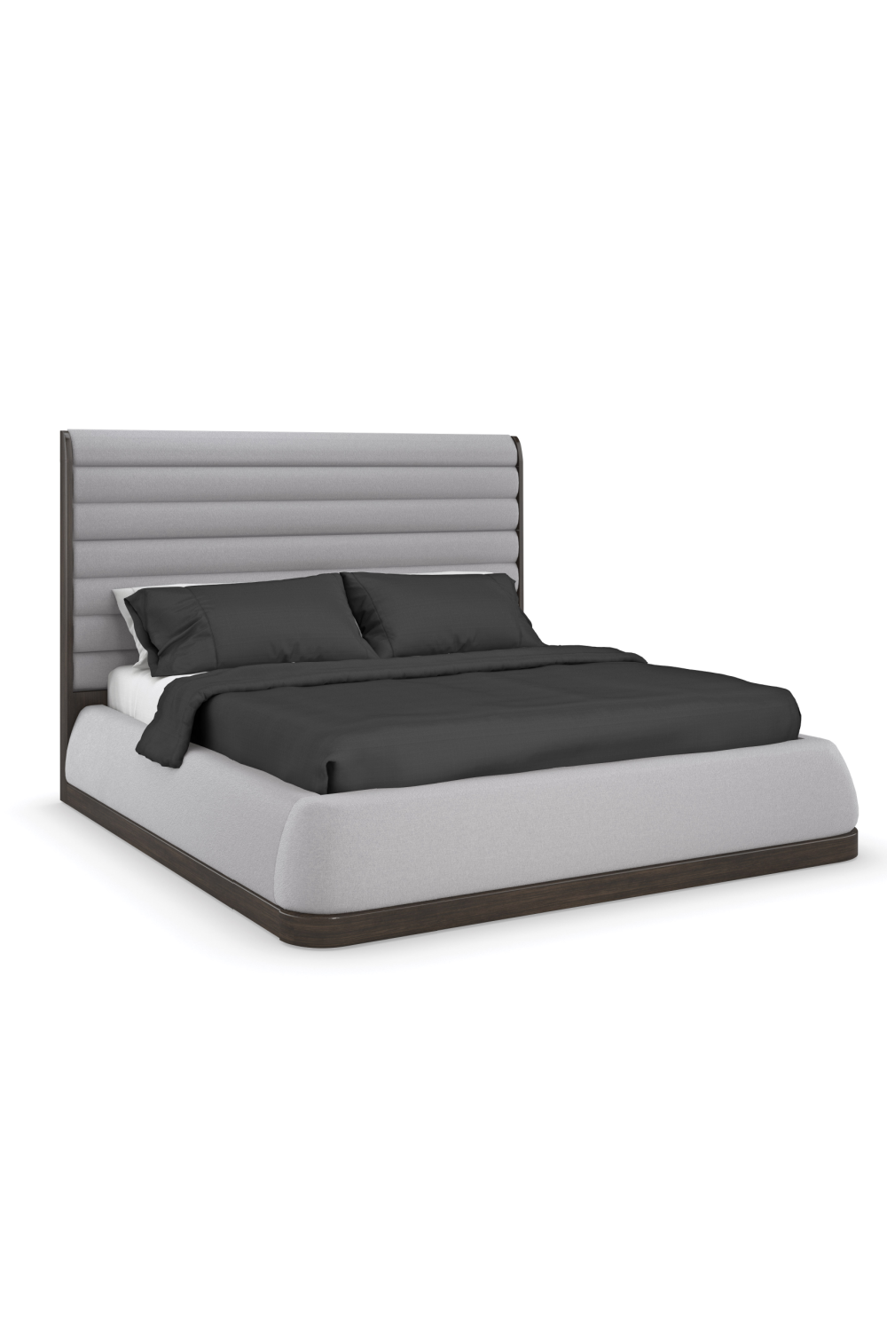   Gray Channeled Panel Bed | Oroa.com